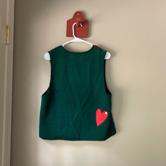Vintage Susan Bristol Green & Red Patchwork Vest S - Picture 5 of 7